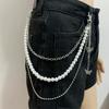 Простая цепочка на талию для женщин, темпераментная, с жемчугом, U-образная, цепочка на талию, хип-хоп, рок, индивидуальность, джинсовая цепочка, аксессуары