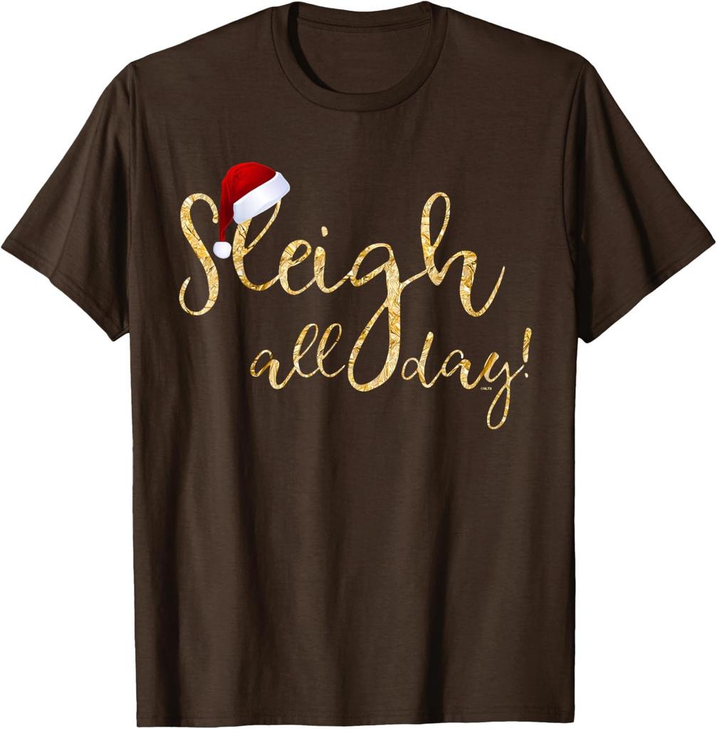 Sleigh All Day Funny Christmas Saying Retro Vintage Unisex T-Shirt