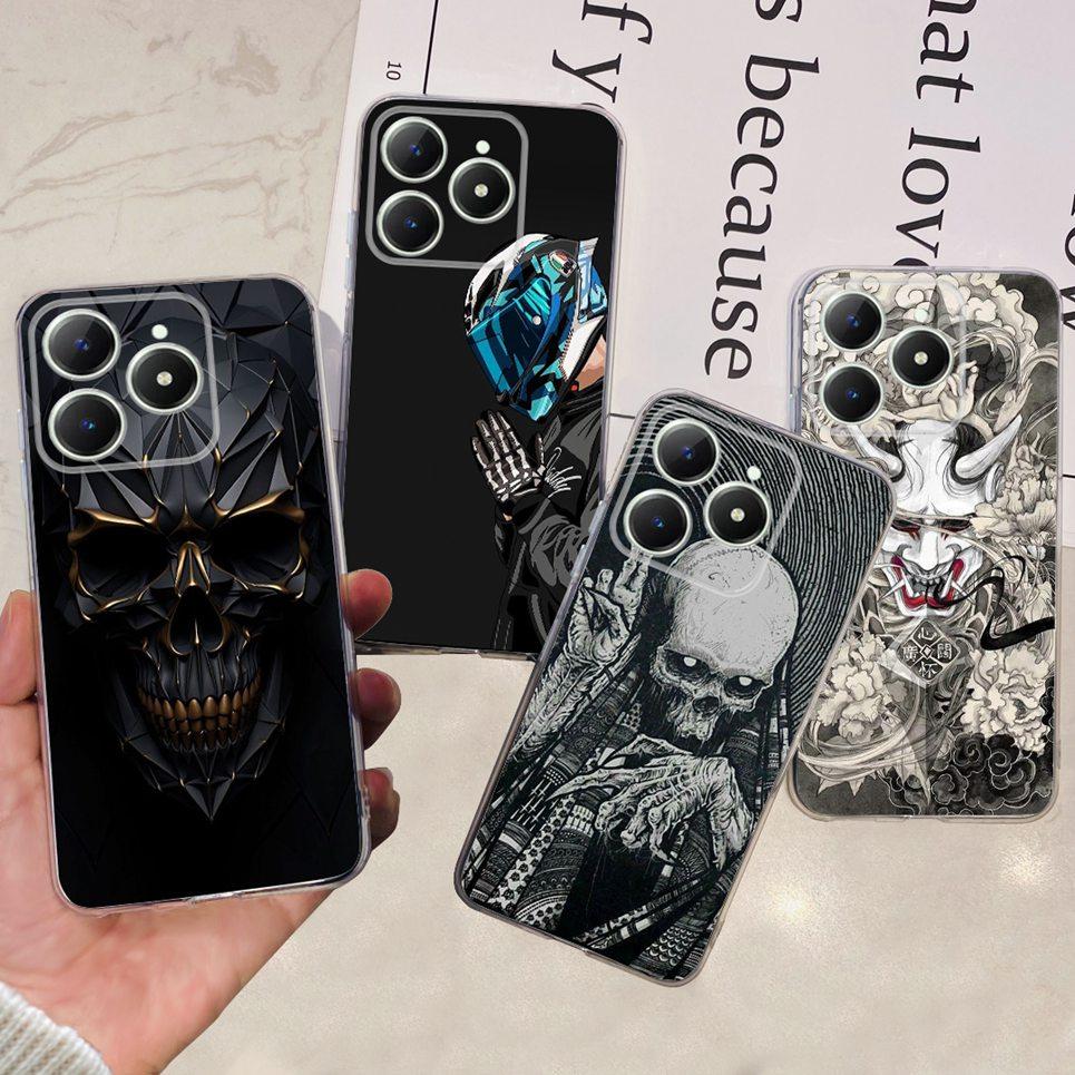 For Realme C63 C61 Phone Cover Case Cool Cartoon Dragon Space Man Cat Funda Soft Clear Silicone Bumper For Realme Narzo N61 N63