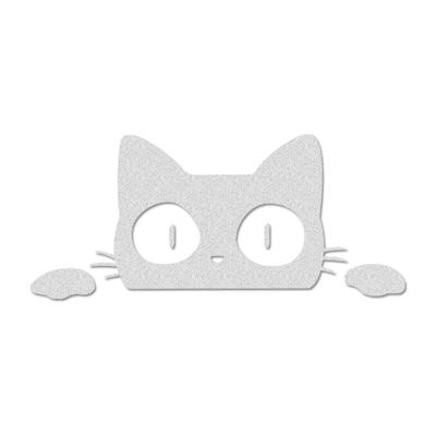 [JASDESIGN] Наклейка с котом Наклейка с котом Режущая наклейка Наклейка для автомобиля мотоцикла Выглядывающий милый вид JM-176 (Белый Серебристый, 1)
