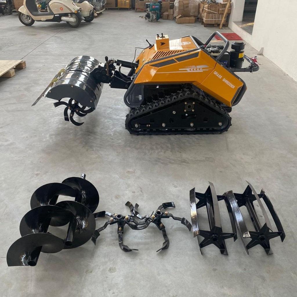 Remote Control Diesel Grass Mower & Agricultural Trencher Backfiller for Thailand - Multifunctional Crawler Machine