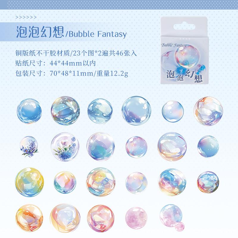 46 pcs Kawaii Cartoon Mini Stickers Creativity Decorative collage Adhesive Diy Diary Album Scrapbooking material