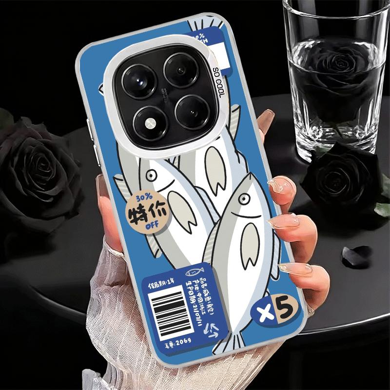 Скидка Соленая Рыба Ударопрочный Чехол для Телефона для Xiaomi Redmi Note 15 14 13 12 Pro Plus 11 11S 11T 5G Чехол Противоударный Fundas
