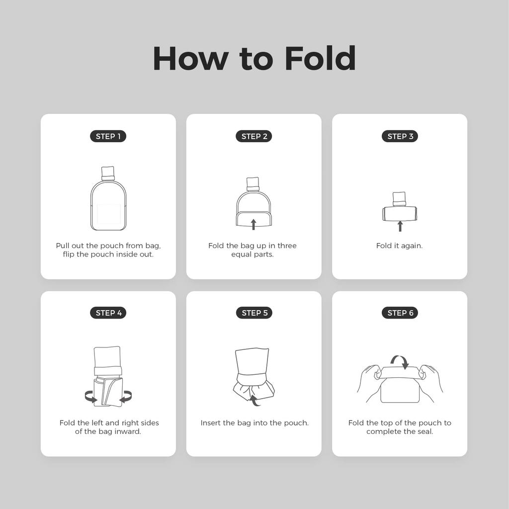 [pack All] Lightweight Backpack, Foldable, Water-repellent, Hiking Daypack, 18L, Compact, Outdoor, Travel, Convenient Item (black)