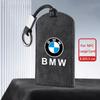 SQLI6 Suede Leather Car Smart NFC Card Key Case Cover Shell For BMW 1 3 5 7 Series X1 X3 X5 X6 X7 535le Protector Keychain Accessories