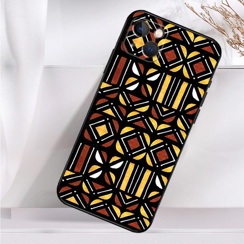 African Wax Print Design Case For iPhone 14 16 15 Pro Max 11 12 13 Mini 7 8 Plus X XR XS MAX Soft Shockproof Cover