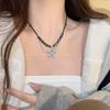 New Chinese Vintage Beaded Butterfly Necklace For Women Ins Hip Hop Trendy Hot Girl Ethnic Style Versatile Collarbone Chain Jewelry Accessory