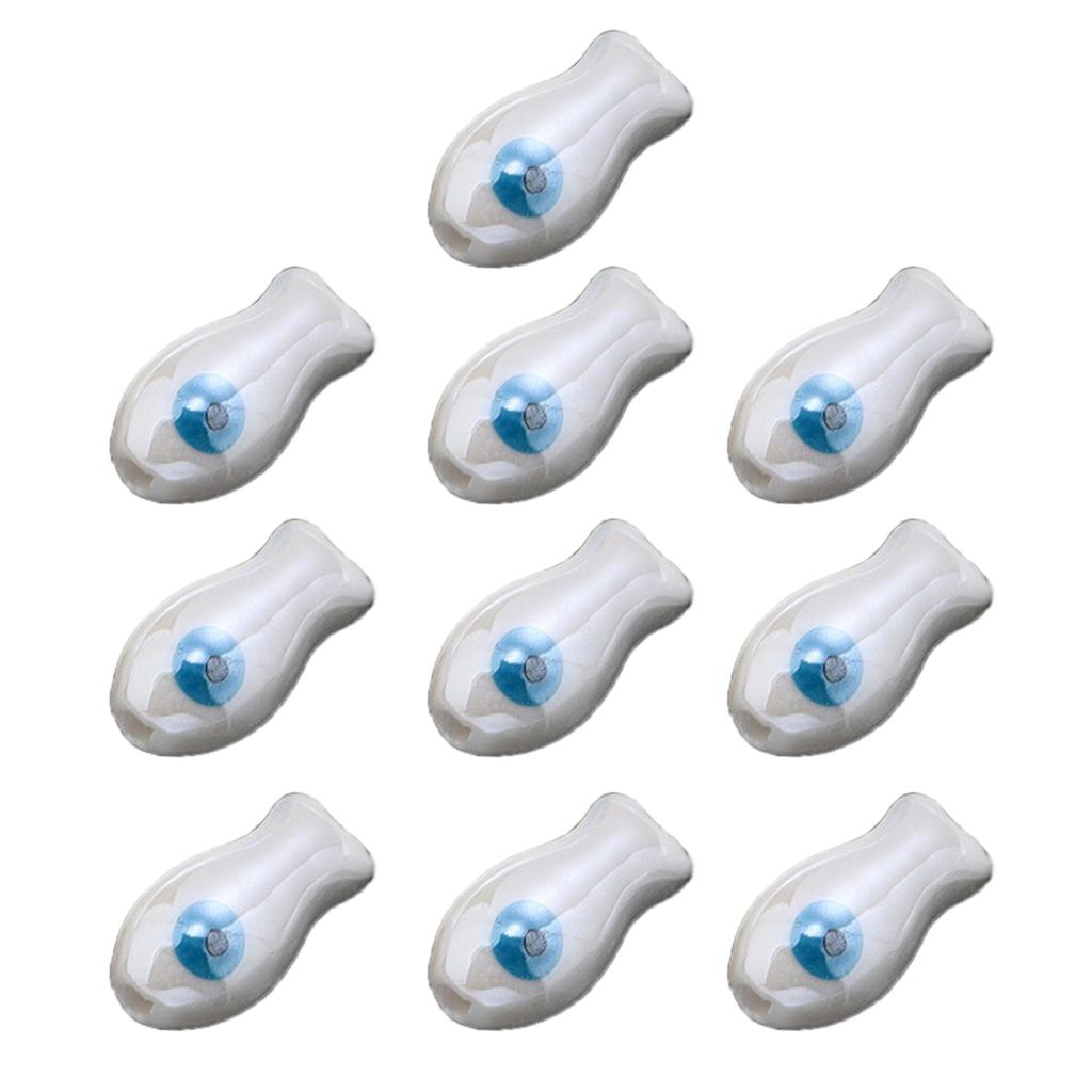 Набор из 10 разноцветных ретро керамических бусин в форме рыбок, ручной работы, разделительные шармы для самостоятельного изготовления браслетов, аксессуары для изготовления украшений