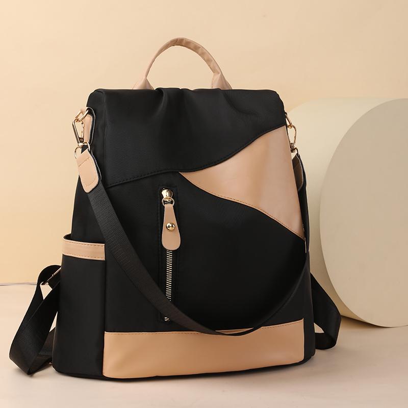 Рюкзак Женский рюкзак из мягкой кожи контрастного цвета
