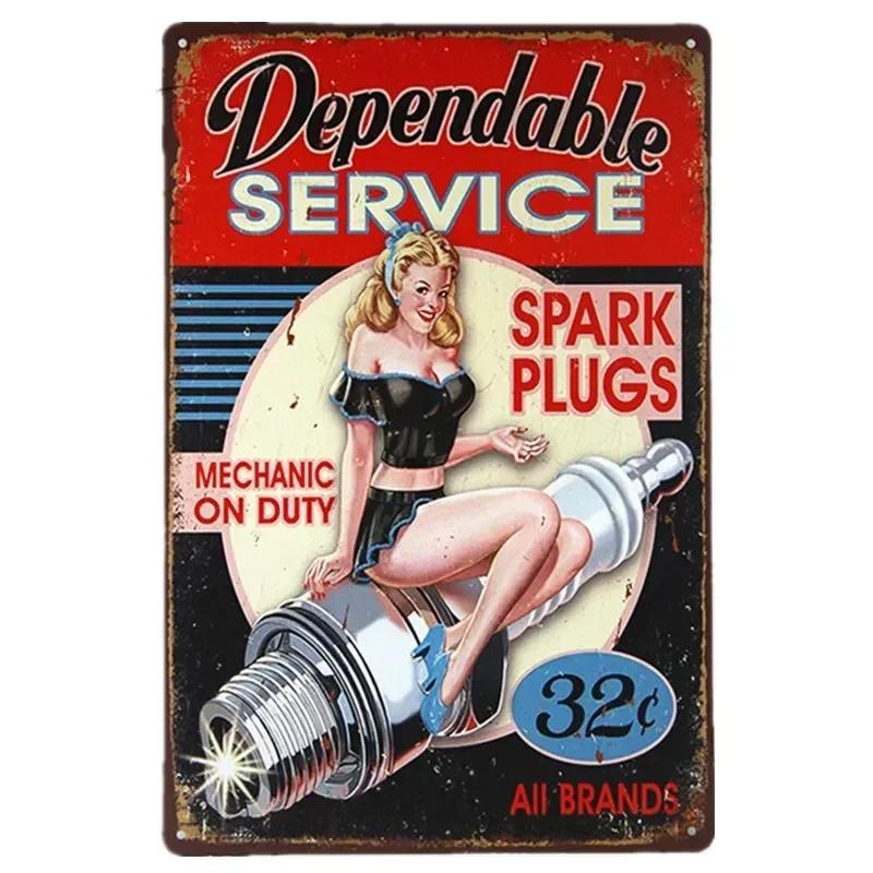 Металлические жестяные таблички Pin Up Girl Винтажная настенная живопись Бар Паб Кафе Магазин Домашний декор Сексуальная леди Постер Тарелка Табличка
