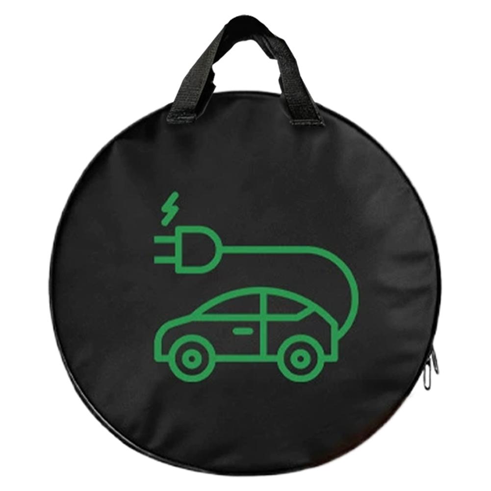 EV Charging Cable Storage Bag Shockproof Protective Organizer for Electric Vehicle Charger Universal Car Trunk Accessory