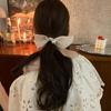 Versatile Pearl Bow Hair Loop Elastic Ponytail Hair Loop Fashion Headstring  Women Girl