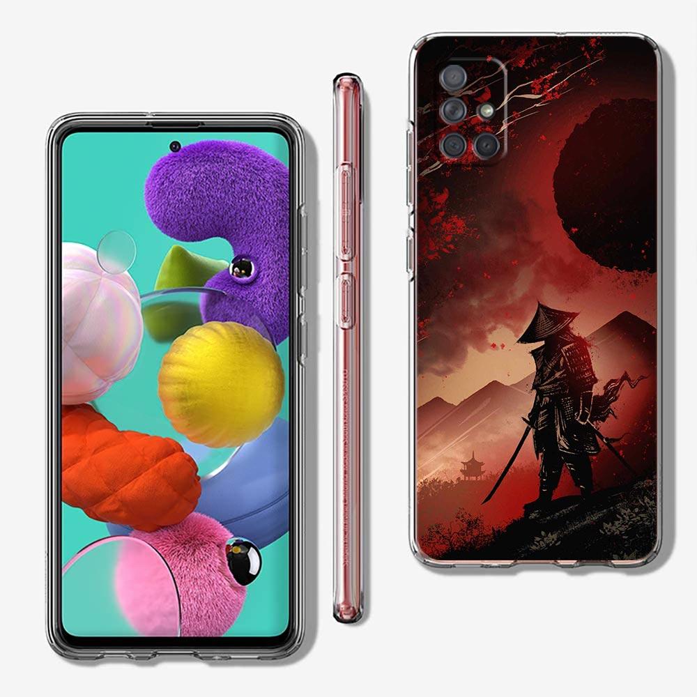 Чехол Для Samsung Galaxy A13 A23 A33 A53 A73 5G A51 A71 A21S A12 A11 A31 A41 A01 A03s A52 A32 A22 Обложка Японский Бусидо Самурай