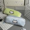 Plush Pencil Case Cat Embroidery Pencil Pouch Kawaii Stationery Pouch  School Supplies