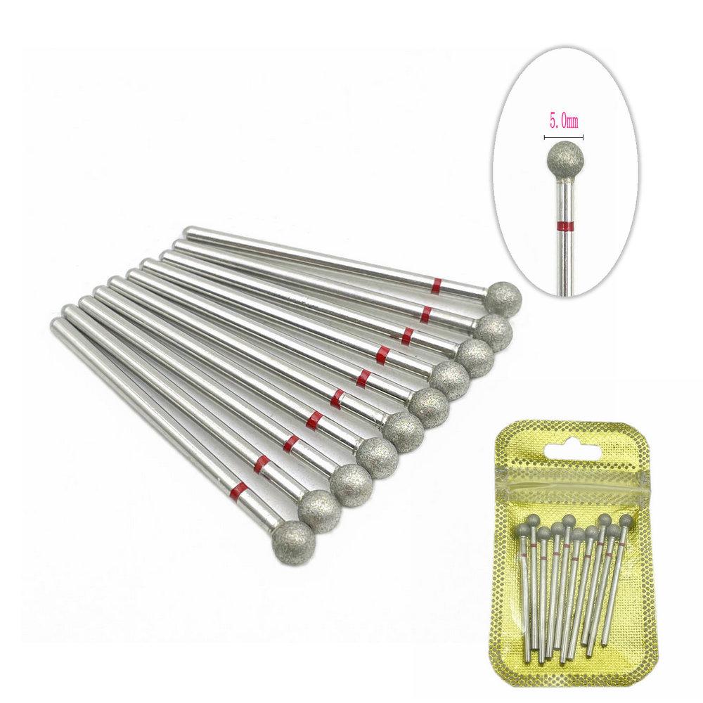 10 шт./упак. сверло для ногтей, полировщик, алмазные сверла для ногтей, вращающиеся насадки для электрического маникюрного аппарата, фрезы, заусенцы, инструменты для дизайна ногтей, аксессуары