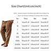 Fashion Men's Elastic Waist Corduroy Casual Straight-leg Cropped Trousers Pants