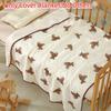Soft Baby Bean Blanket Bear Printed Nap Sleeping Rug Cover Blanket for Infant  Dormitory
