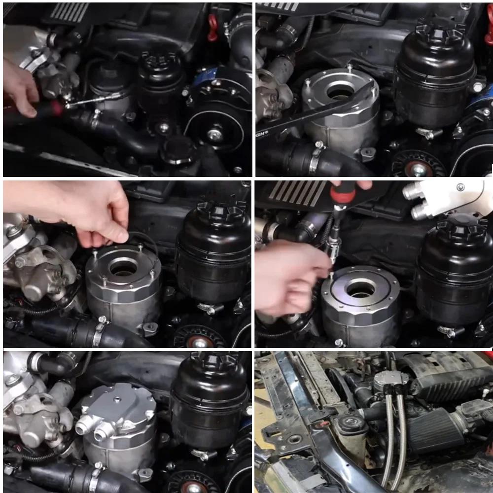 Адаптер масляного радиатора Крышка масляного фильтра Для BMW E46 E36 E39 E60 E61 323i 328i 325i 330i 525i 528i 530i M52 M54