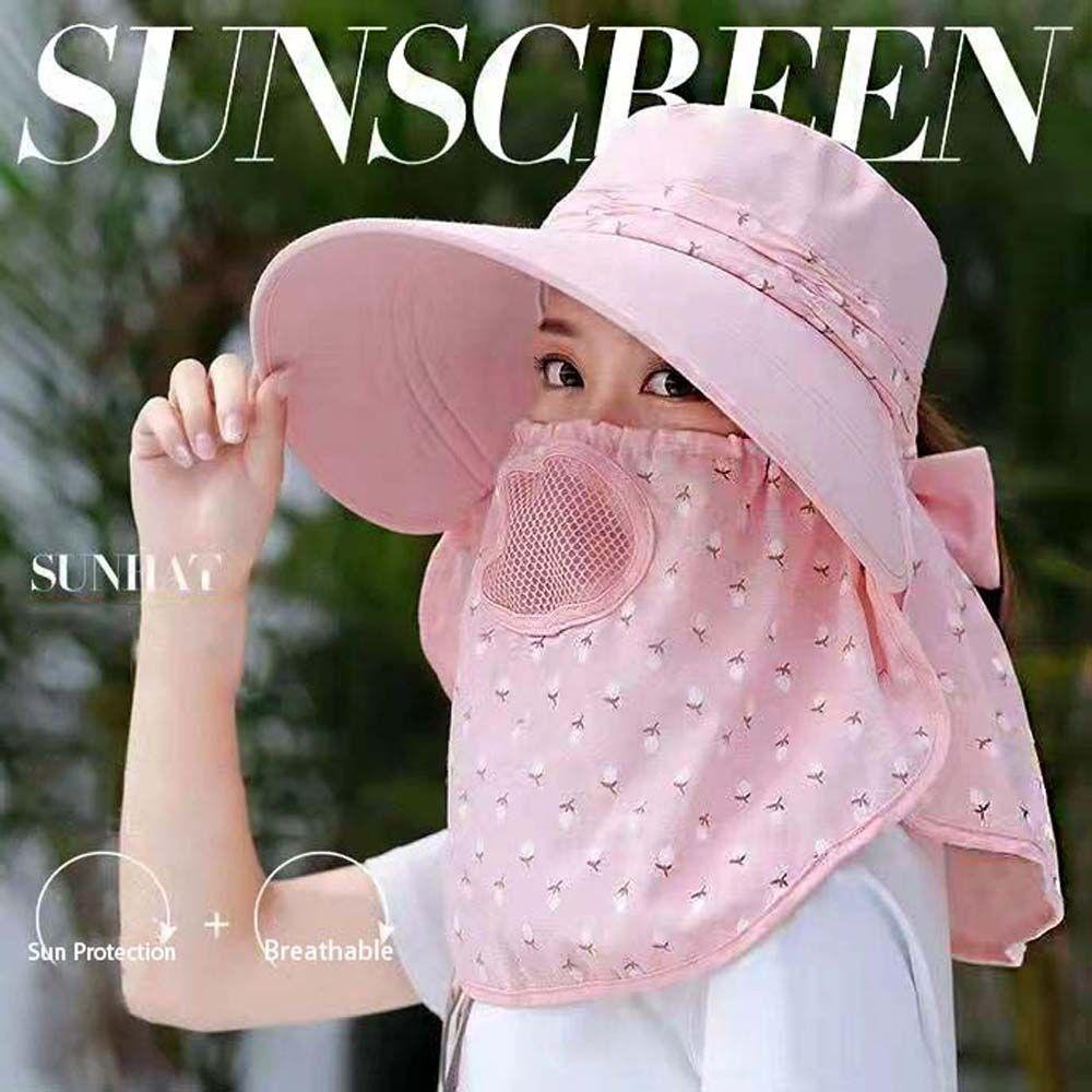 Mother Sun Hat Big Brim Hiking Caps Women Sun Hat With Neck Flap Bucket Hat Summer UV Protection
