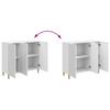 Sideboard High Gloss White 89 x 34.5 x 80 cm Particleboard