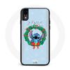 Case for Iphone X Stitch Snow Merry Christmas Blue