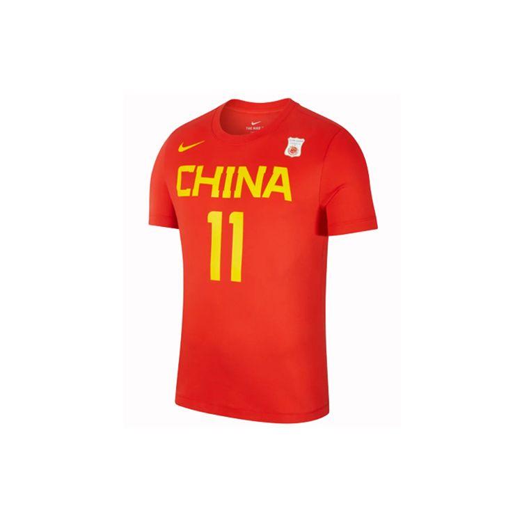 Nike Футболка болельщика сборной Китая - Yi Jianlian #11 Мужские топы красные BQ3757-640