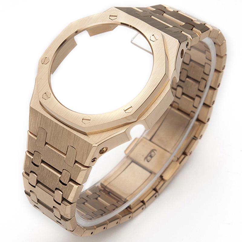 Металлический Мод-комплект GA2100 Для Casio GA2100 2110 GA-B2100 Корпус и Ремешок из Нержавеющей Стали Замена Модификация Аксессуары