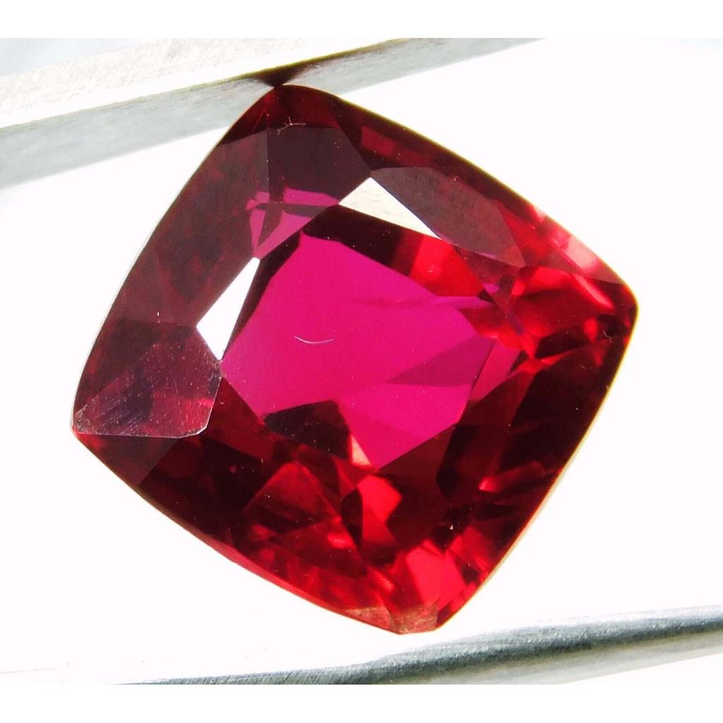 8.60 Ct CERTIFIED NATURAL Ruby Red SQUARE Cushion Cut Loose Gemstone Earing Size YA-127875