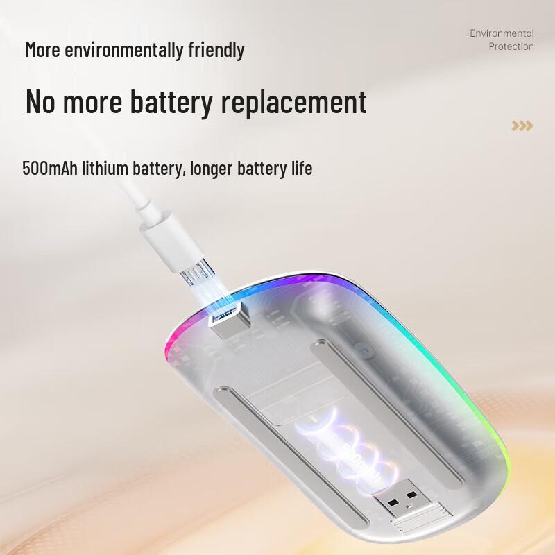 MIGE S14 Перезаряжаемая Bluetooth Трехрежимная Бесшумная Беспроводная Мышь