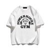 Футболка с принтом Powerhouse Gym, хлопковая, мужская, женская, спортивная, свободного покроя, футболка с коротким рукавом, летняя, для фитнеса, футболки, одежда, топы