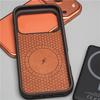 Магнитный чехол-сетка с плетением Magsafe для iPhone 17 16 Pro Max 17Pro 16Pro, роскошный, с металлической кнопкой, для беспроводной зарядки, противоударный
