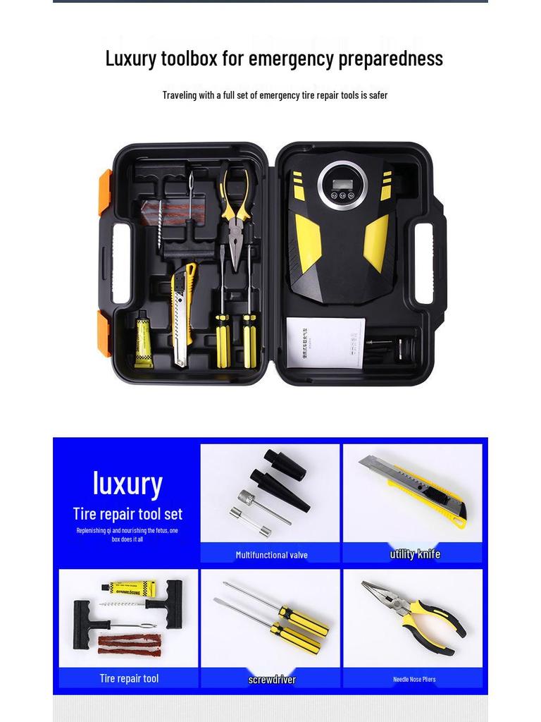 High-Power Digital Car Tire Inflator with Intelligent Display