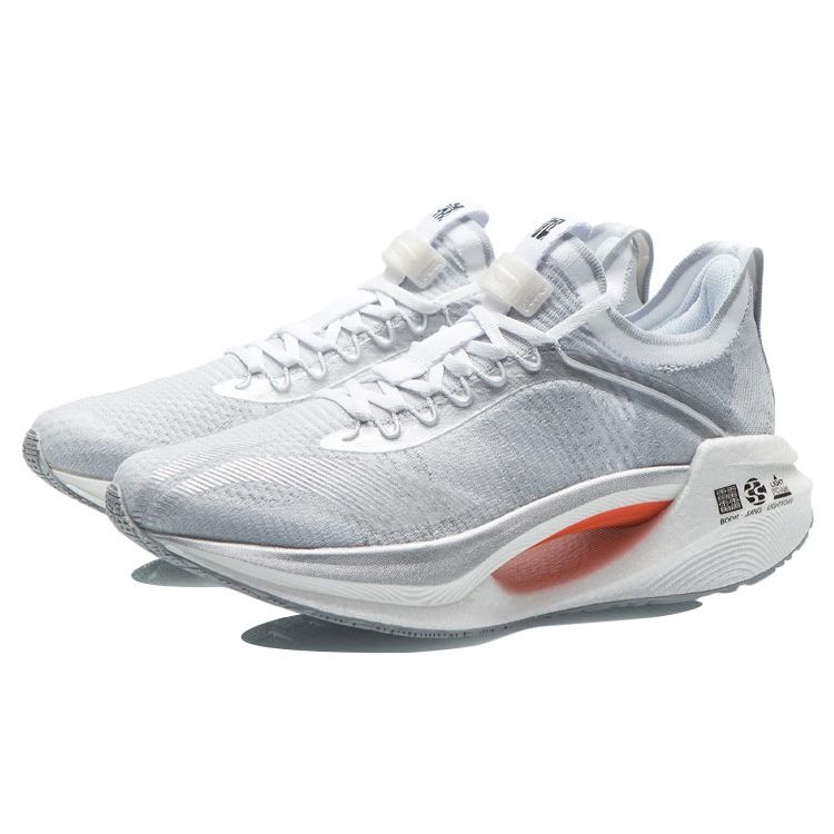 Li-Ning Кроссовки Essential Reflective One-Piece Woven Low-Top для бега, мужские, кроссовки Ice-Blue Silver ARHR125-5