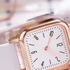 Women Quartz Watch Square Dial Faux Leather Strap Ladies Casual Business Formal Dress Wristwatch Fashion Jewelry Accessory Birthday Gift