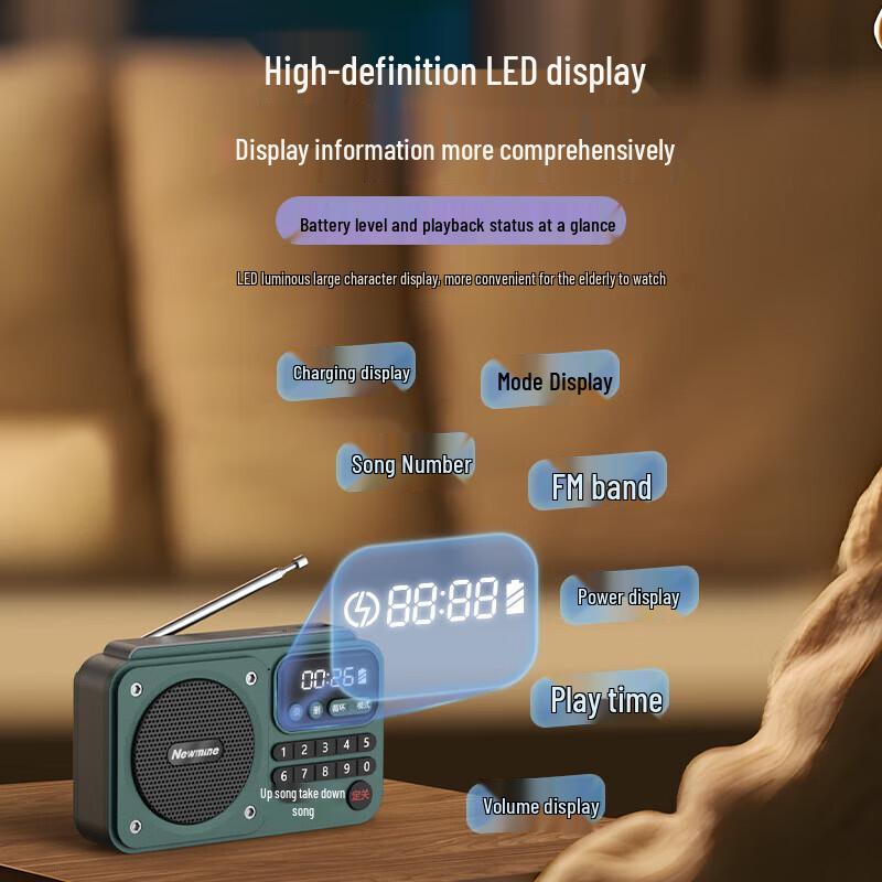 Newsmy N123 Portable Radio Bluetooth Speaker for Seniors (CN version)
