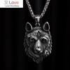Винтажное серебряное ожерелье с подвеской в виде головы волка викингов из нержавеющей стали 316l, амулет викингов для мужчин и женщин, подарочные ювелирные изделия