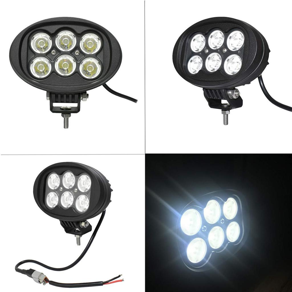Lightronic Narrow Angle LED 155mm Fog 6000K White IP68 Compatible with for and 4-Piece Searchlight, 60W, Diameter, Light, Light, 6000LM, Waterproof,