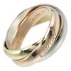 Trinity Ring 0.1" Band K18 Gold (YGxPGxWG) #4.9(US Size) 7.45g Women Used