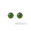 Sterling Geometric Jade Earrings Women Vintage Minimalist Stud Natural Hetian