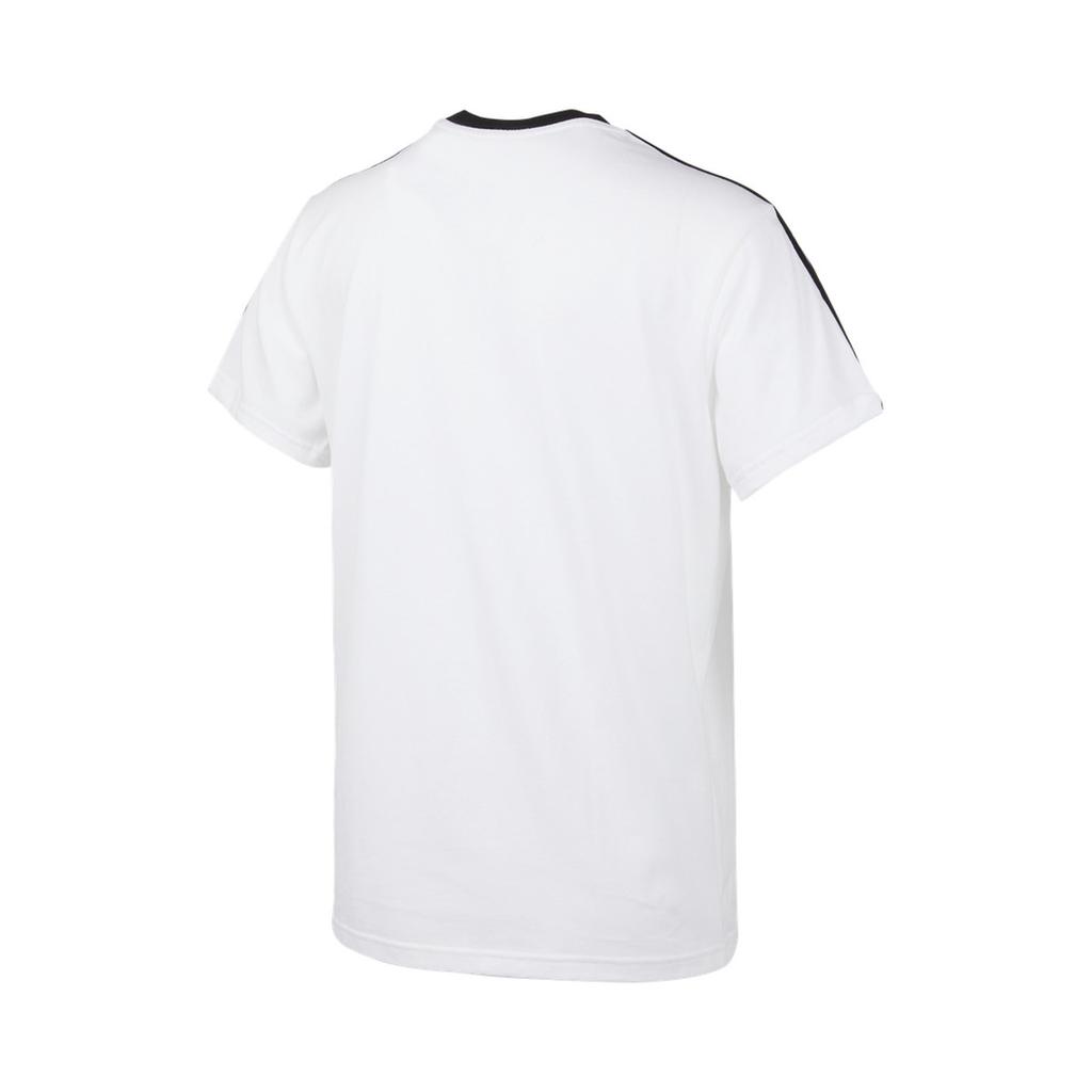 Adidas Полосатый пуловер с круглым вырезом и принтом логотипа, футболка с короткими рукавами, женские топы, белые H10201