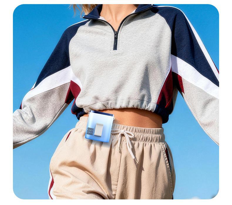 Portable Cooling Waist & Neck Fan: Mini Handheld Electric Fan for Outdoor Use
