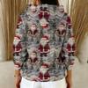 Women's Fashion Casual Christmas Print Pullover Long-Sleeve Hooded Sweatshirt