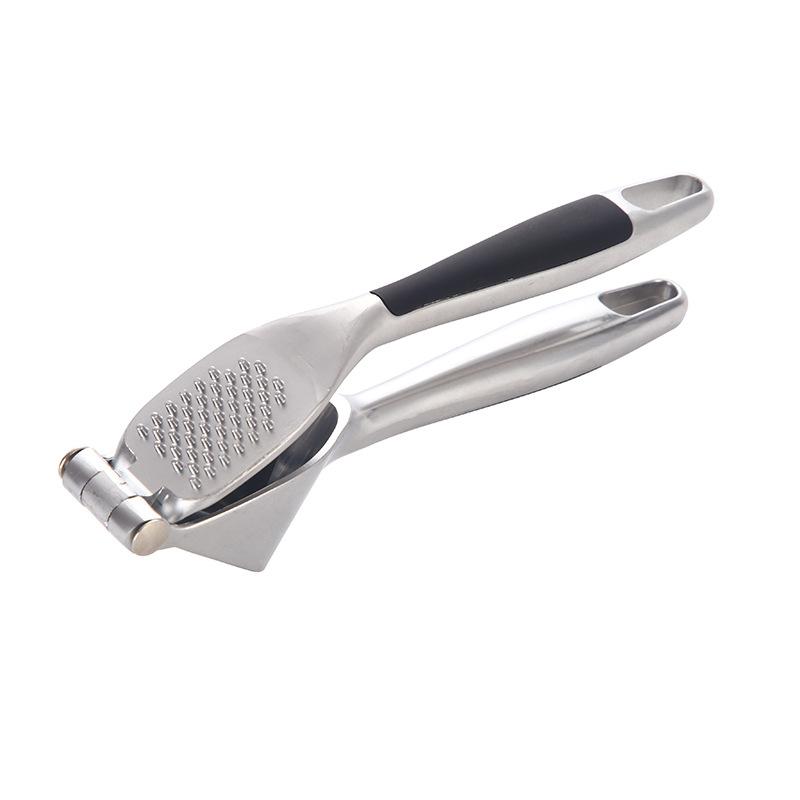 Heavy Duty Zinc Alloy Garlic Press Ergonomic Non-slip Handle Durable Ginger Crusher for Home Meal Preparation