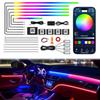 Светодиодная лента Dreamcolor для интерьера автомобиля из акрила в комплекте с подсветкой салона, с беспроводным приложением, динамическими эффектами, синхронизацией с музыкой, оптоволокном