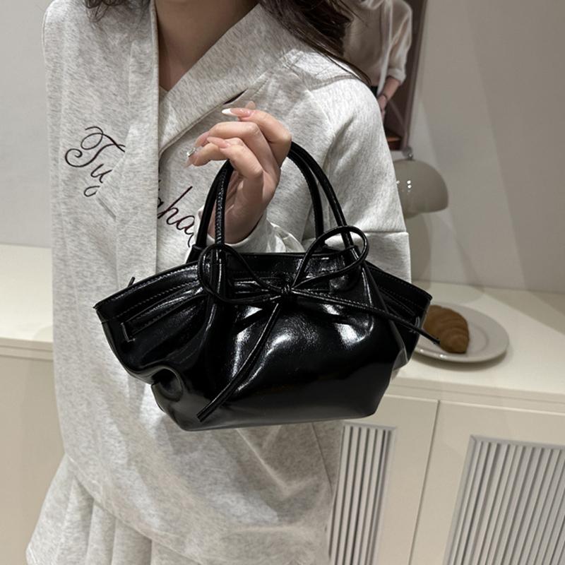 Женская летняя повседневная сумка кроссбоди конфетного цвета с бантом и регулируемым ремешком, универсальная маленькая плечевая сумка из ПУ кожи для ежедневного использования