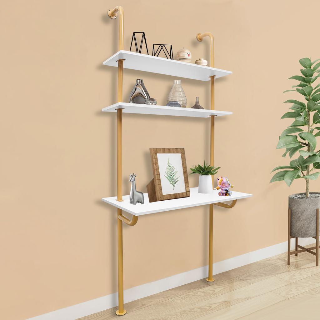 3-ярусный настенный стол, Настенный компьютерный письменный стол, Настенный органайзер Железо, Эко-доска для дома, Студенческих общежитий