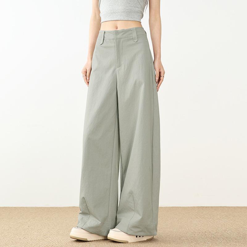 Women High Waist Wide Leg Cutting Cargo Pants