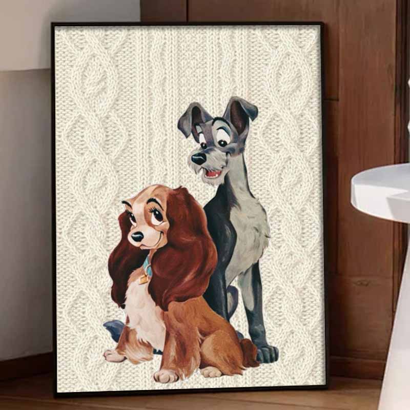 Disney Алмазная живопись 5D Сделай сам Леди и Бродяга Алмазная живопись Искусство Набор для алмазной живописи Подарок для взрослого/новичка Идея для декора дома