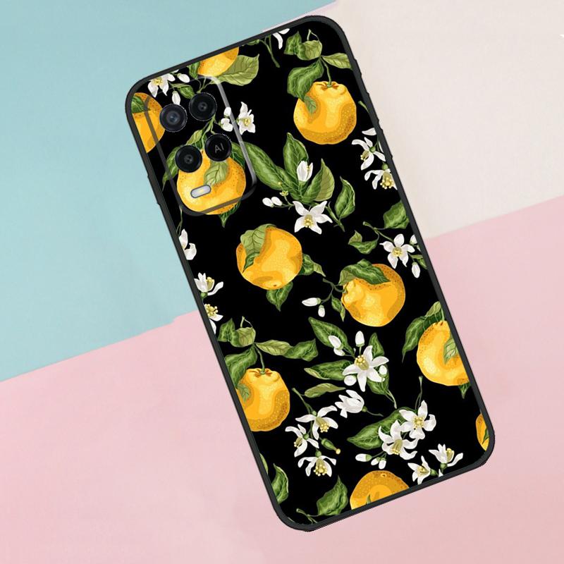 Тропический летний фрукт Лимон Для Oppo A17 A77 A60 A74 A94 A54 A18 A38 A58 A78 A98 A40 A80 A16 A76 A96 A15 A57S Чехол для телефона