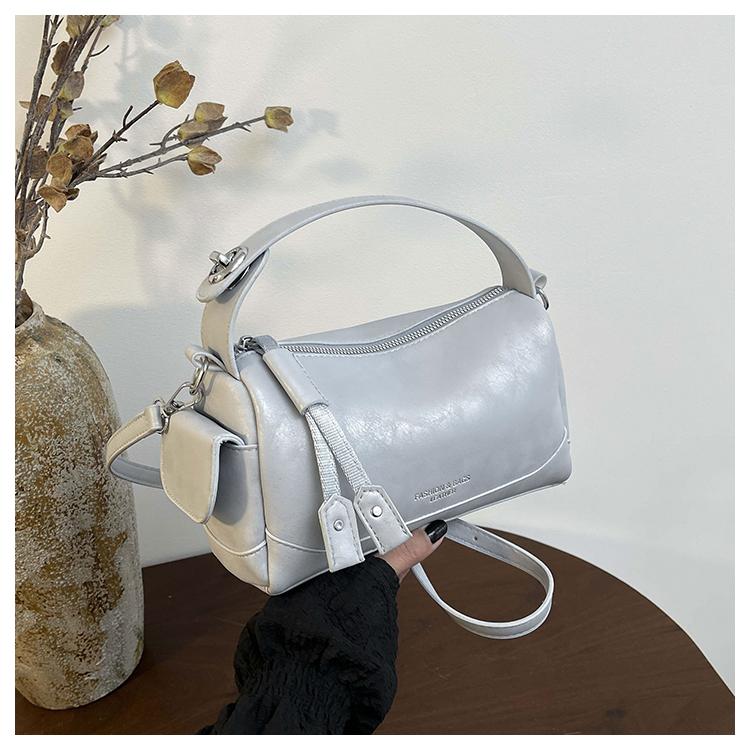 Fashion Soft Leather Boston Shoulder Bag Multi-way Carry Shoulder Crossbody Bag for Women Hot Sale Mini Pillow Shape Handbag